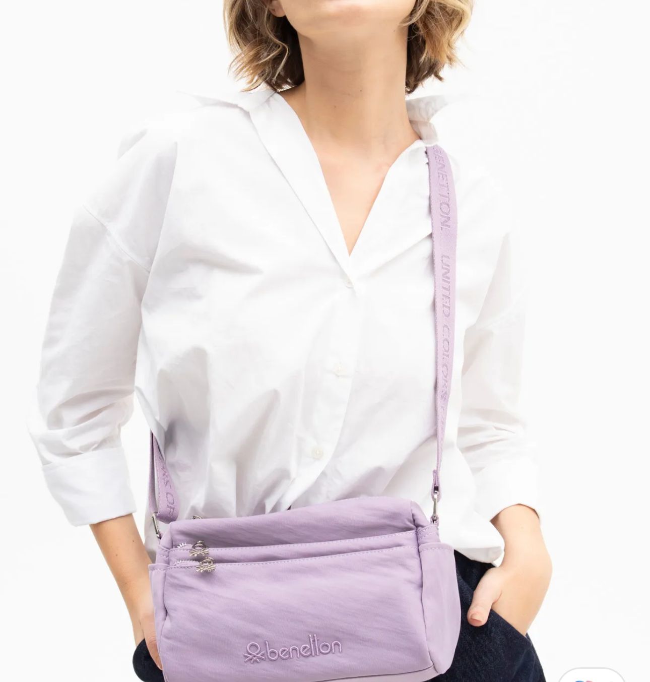 benetton ithal su geçirmez kumaş el kol çapraz model BNT1176