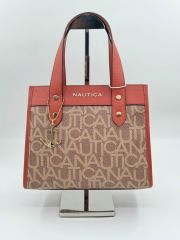 NAUTICA YENİ SEZON İTHAL DERİ MONOGRAM DESEN EL OMUZ ÇAPRAZ MODEL