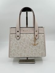 NAUTICA YENİ SEZON İTHAL DERİ MONOGRAM DESEN EL OMUZ ÇAPRAZ MODEL